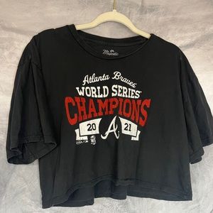 MLB Atlanta Braves World Series 2021 Champions Crop Tee